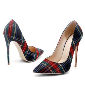 Scottish Tartan Pointed High Heels 2