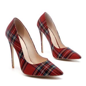 Scottish Tartan Pointed High Heels 3